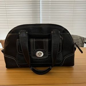Pre-loved COACH purse, authentic pebbled leather